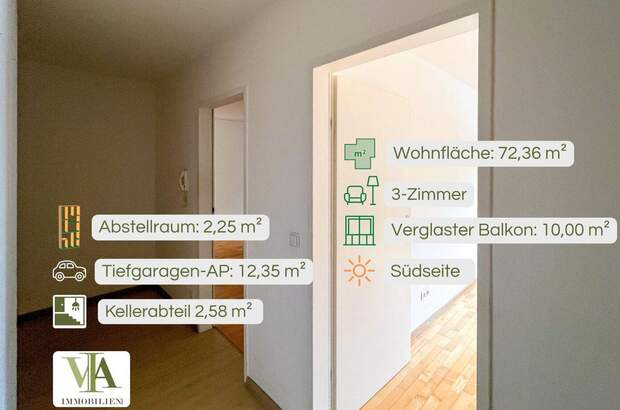 Altbauwohnung mit Balkon kaufen in 6063 Rum (Bild 2)