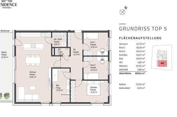 Wohnung mit Balkon kaufen in 5020 Salzburg (Bild 3)