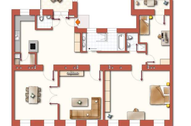 Terrassenwohnung mieten in 1090 Wien (Bild 2)
