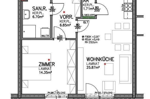 Wohnung mit Balkon mieten in 7000 Eisenstadt (Bild 2)