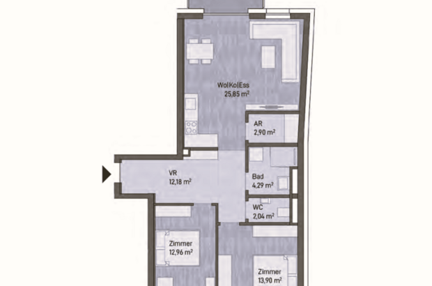 Terrassenwohnung kaufen in 8020 Graz Gries