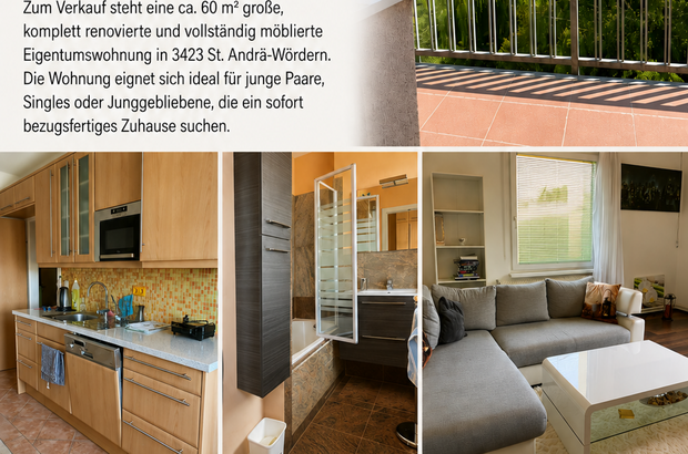 Altbauwohnung mit Balkon kaufen in 3423 St. Andrä (Bild 1)