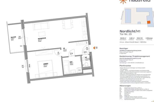 Wohnung mit Balkon mieten in 1220 Wien (Bild 1)