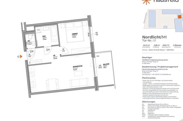 Wohnung mit Balkon mieten in 1220 Wien (Bild 2)