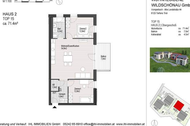 Wohnung mit Balkon kaufen in 6311 Oberau (Bild 4)