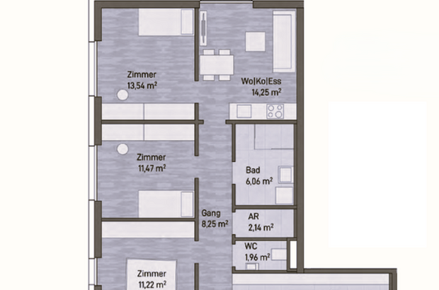 Terrassenwohnung kaufen in 8020 Graz Gries