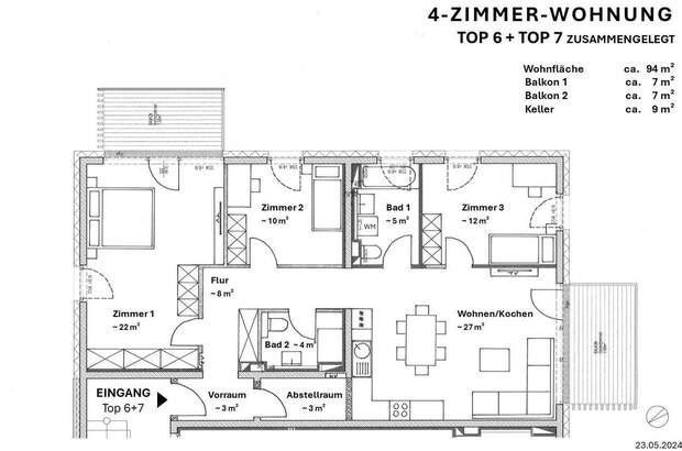 Wohnung mit Balkon kaufen in 6311 Oberau (Bild 5)