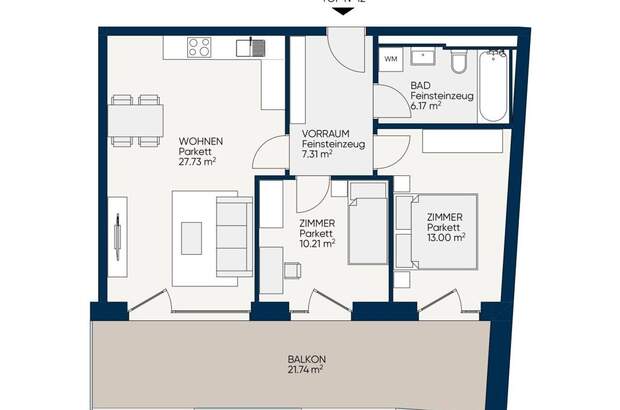 Wohnung mit Balkon mieten in 8020 Graz (Bild 2)