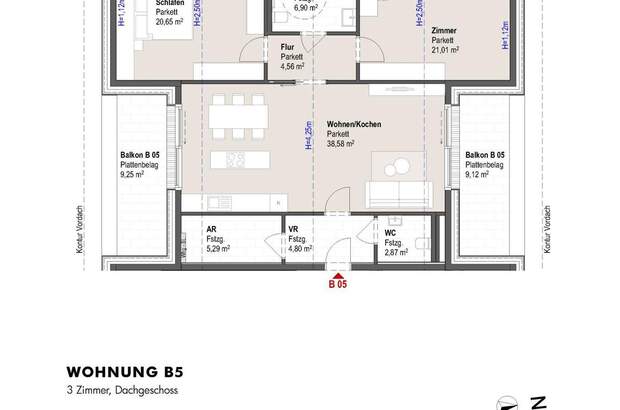 Wohnung mit Balkon kaufen in 5760 Saalfelden (Bild 2)