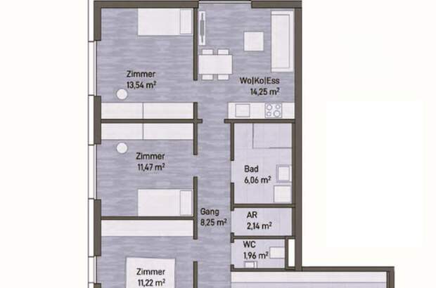 Wohnung mit Balkon kaufen in 8020 Graz Gries