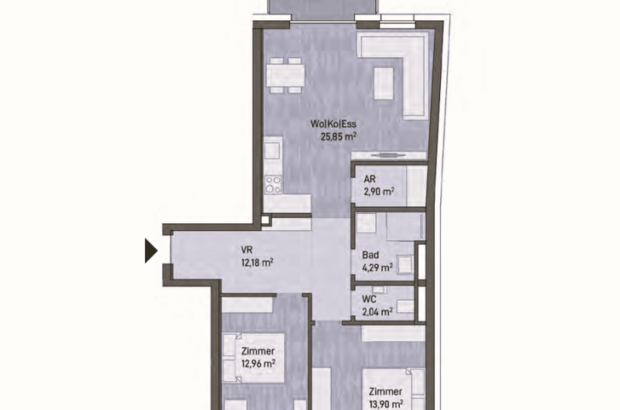 Terrassenwohnung kaufen in 8020 Graz Gries