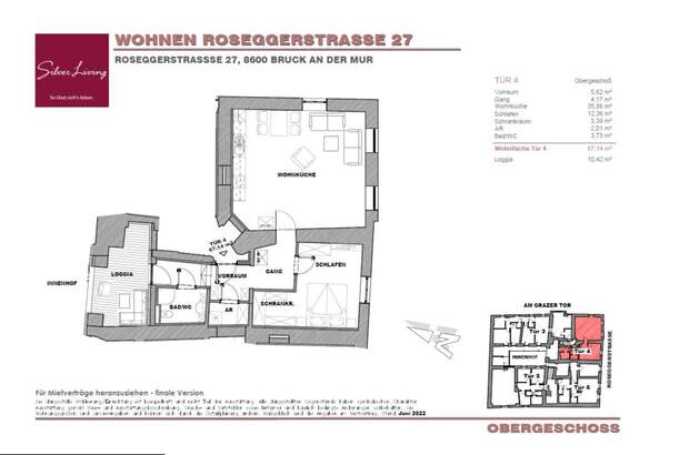 Altbauwohnung mieten in 8600 Bruck an der Mur (Bild 3)