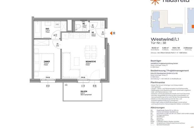 Wohnung mit Balkon mieten in 1220 Wien (Bild 1)