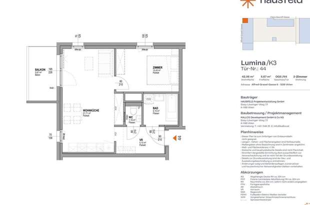 Wohnung mit Balkon mieten in 1220 Wien (Bild 1)