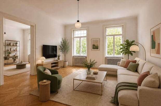 Altbauwohnung mit Balkon mieten in 1030 Wien (Bild 1)