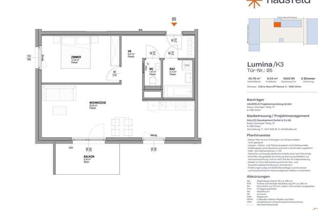 Wohnung mit Balkon mieten in 1220 Wien (Bild 1)