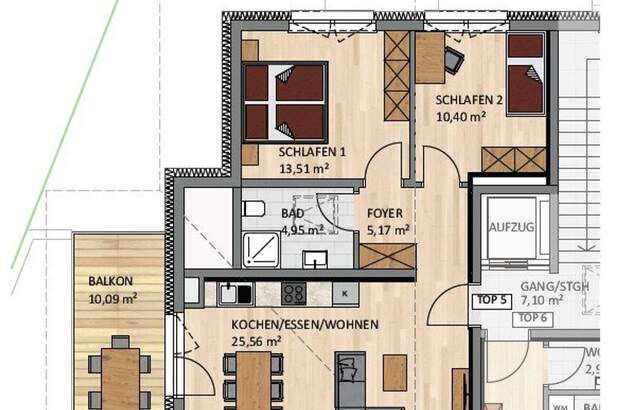 Wohnung mit Balkon kaufen in 6215 Achenkirch (Bild 2)