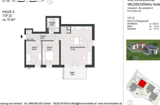 Wohnung mit Balkon kaufen in 6311 Oberau (Bild 3)