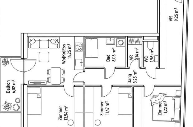 Wohnung mit Balkon kaufen in 8020 Graz