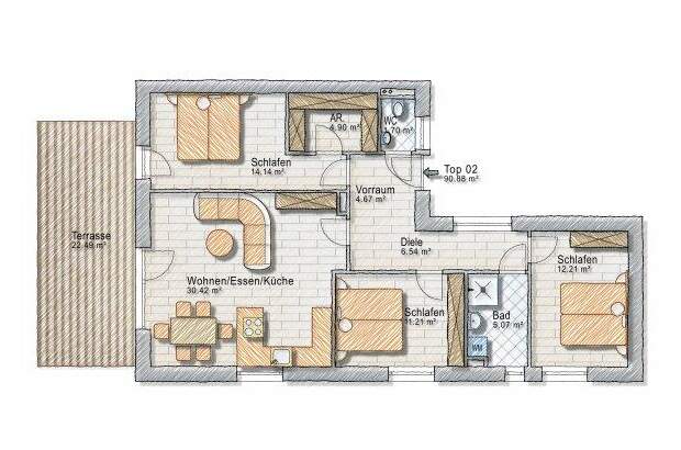 Terrassenwohnung kaufen in 8041 Graz (Bild 4)