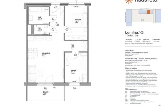 Wohnung mit Balkon mieten in 1220 Wien (Bild 1)