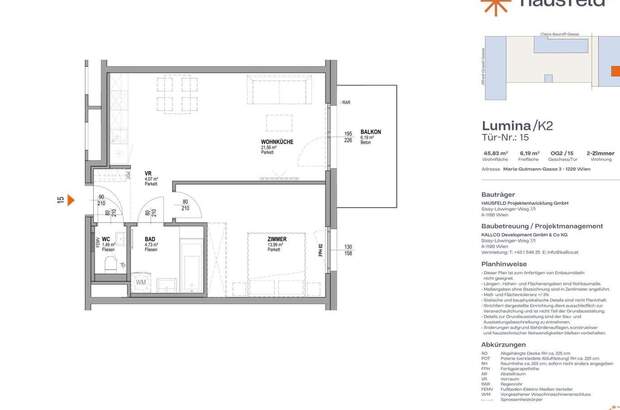 Wohnung mit Balkon mieten in 1220 Wien (Bild 1)