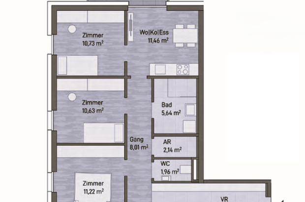 Terrassenwohnung kaufen in 8020 Graz Gries