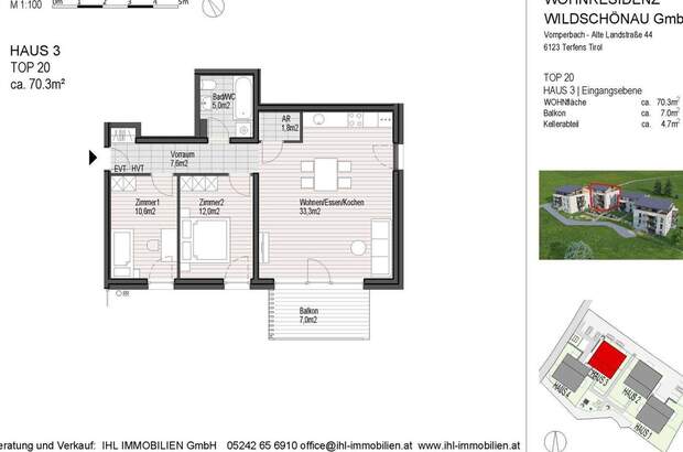 Wohnung mit Balkon kaufen in 6311 Oberau (Bild 3)