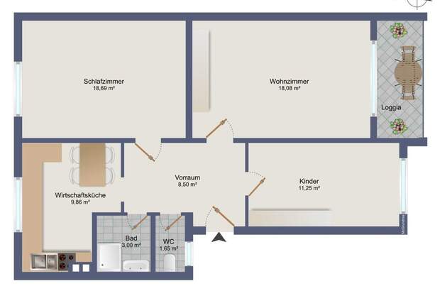 Wohnung mit Balkon kaufen in 8053 Graz (Bild 2)