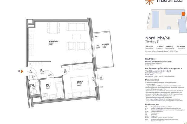 Wohnung mit Balkon mieten in 1220 Wien (Bild 1)